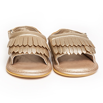 Gold - Summer Fringe Sandals