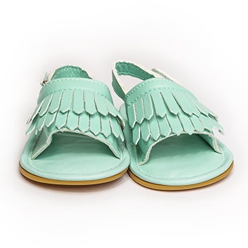 Teal - Summer Fringe Sandals